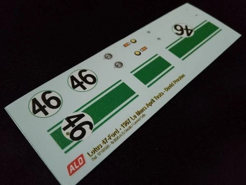 1967 LE MANS APRIL TESTS #46 LOTUS 47 EUROPA DAVID PRESTON 1:43 DECALS