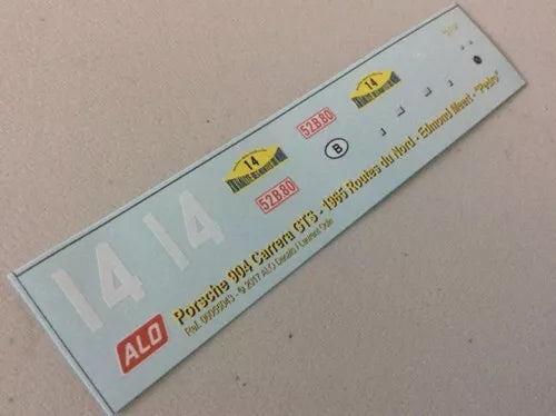 1965 ROUTES DU NORD RALLY #14 PORSCHE 904 EDMOND MEERT/"PEDRO" 1:43, 1:32 DECALS