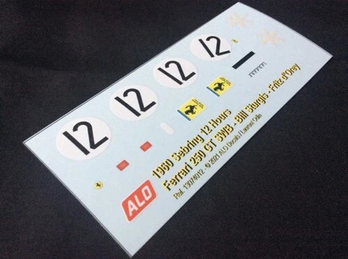 1960 SEBRING 12 HOURS #12 FERRARI 250 GT SWB BILL STURGIS/FRITZ D'OREY ...