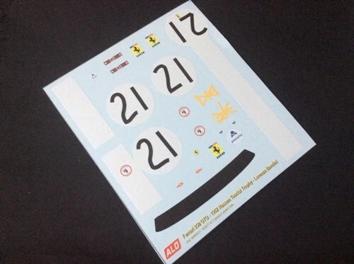 1962 NASSAU TOURIST TROPHY #21 FERRARI 250 GTO LORENZO BANDINI 1:43, 1:18 DECALS