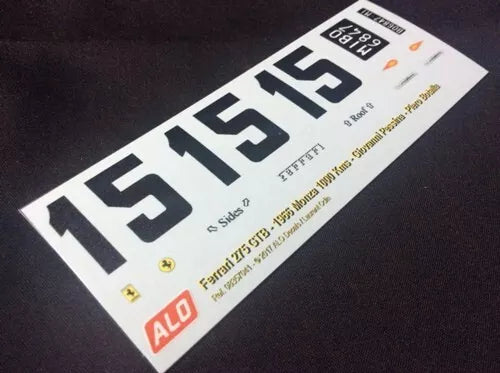 1966 MONZA 1000 KMS #15 FERRARI 275 GTB GIOVANNI PESSINA/PIERO BOTALLA 1:18 DECALS