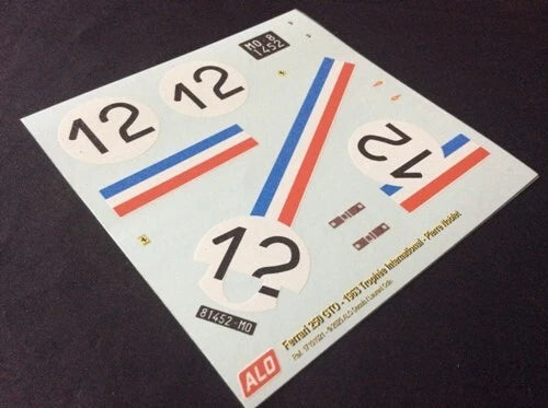 1963 TROPHEE INTERNATIONAL, REIMS #12 FERRARI 250 GTO PIERRE NOBLET 1:18 DECALS