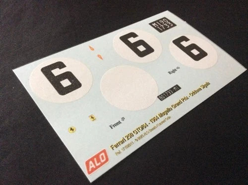 1964 MUGELLO GRAND PRIX #6 FERRARI 250 GTO/64 ODDONE SIGALA 1:18 DECALS