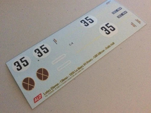 1956 LE MANS 24 HOURS #35 LOTUS XI CLIFF ALLISON/KEITH HALL 1:43 DECALS