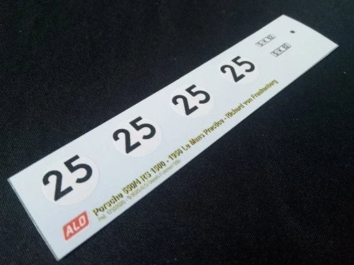 1956 LE MANS 24 HOURS PRACTICE #25T PORSCHE 550 RICHARD VON FRANKENBERG 1:43 DECALS