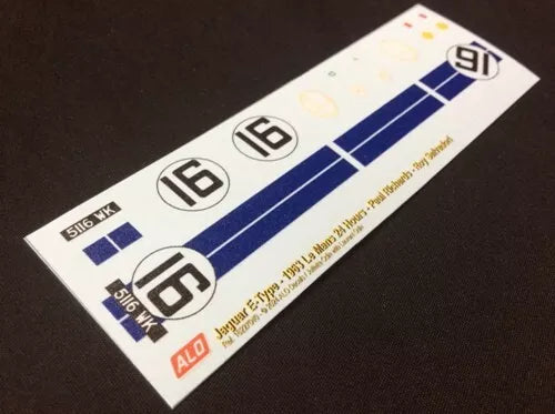 1963 LE MANS 24 HOURS #16 JAGUAR E-TYPE PAUL RICHARDS/ROY SALVADORI 1:43 DECALS