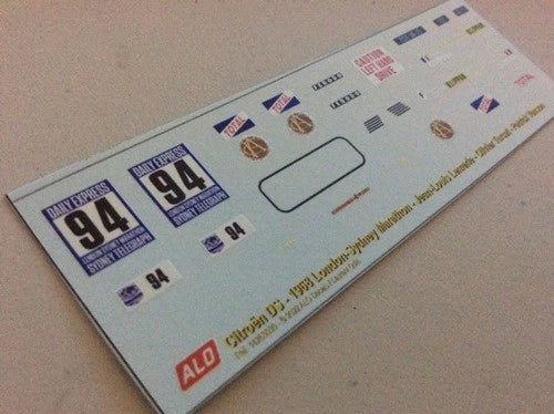 1968 LONDON-SYDNEY MARATHON #94 CITROËN DS JEAN-LOUIS LEMERLE/OLIVIER TURCAT/PATRICK VANSON 1:43 DECALS