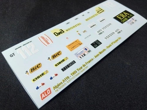 1969 TOUR DE FRANCE #112 ALPINE A110 JEAN MAURIN/RENE N'GUYEN DU 1:43 DECALS