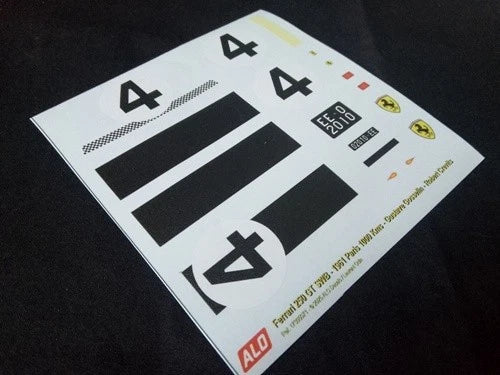 1961 PARIS 1000 KMS, MONTLHERY # 4 FERRARI 250 GT SWB GUSTAVE GOSSELIN/ROBERT CREVITS 1:43, 1:32, 1:24, 1:18 DECALS