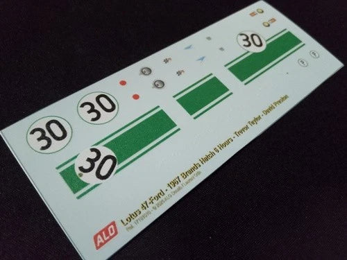 1967 BRANDS HATCH 6 HOURS #30 LOTUS 47 EUROPA TREVOR TAYLOR/DAVID PRESTON 1:43 DECALS