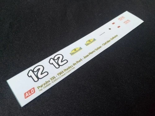 1964 ROUTES DU NORD RALLY #12 PORSCHE 356 JEAN-PIERRE GABAN/CHRISTIAN DELFERIER 1:43 DECALS