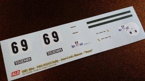 1964 AGACI RALLY #69 BMC MINI JEAN-LOUIS MARNAT/"VENTU" 1:43 DECALS