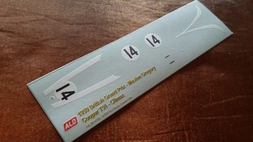 1959 BRITISH GP #14 COOPER T51 MASTEN GREGORY 1:43 DECALS