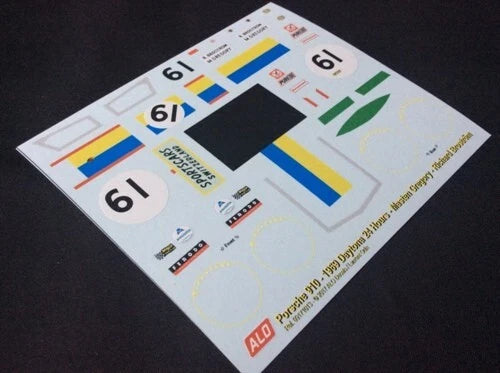 1969 DAYTONA 24 HOURS #61 PORSCHE 910 MASTEN GREGORY/RICHARD BROSTRÖM 1:43, 1:32 DECALS