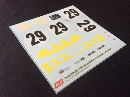 1963 SEBRING 12 HOURS #29 FERRARI 250 GTO ED CANTRELL/DAVID PIPER 1:18 DECALS