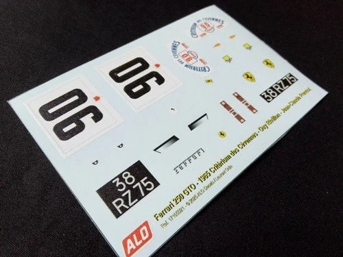 1965 CRITERIUM DES CEVENNES #90 FERRARI 250 GTO GUY RIVILLON/JEAN-CLAUDE PREVOST 1:18 DECALS