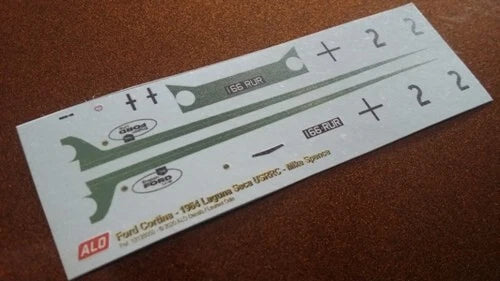 1964 LAGUNA SECA USRRC #2 FORD CORTINA MIKE SPENCE 1:43 DECALS