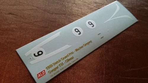 1959 DUTCH GP #9 COOPER T51 MASTEN GREGORY 1:43 DECALS