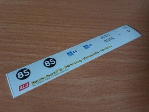 1960 RAC RALLY #85 MERCEDES-BENZ 220SE (W111) EBERHARD MAHLE/PETER RIVIERE 1:43 DECALS