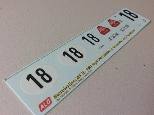 1961 ALGIERS-CENTRAL AFRICA RALLY #18 MERCEDES-BENZ 220SE (W111) HERMANN BARTSCHERER/HANS-HEINZ HEPPEKAUSEN 1:43 DECALS