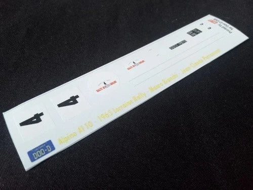 1965 LORRAINE RALLY #4 ALPINE A110 MAURO BIANCHI/JEAN-CLAUDE PERRAMOND 1:43 DECALS