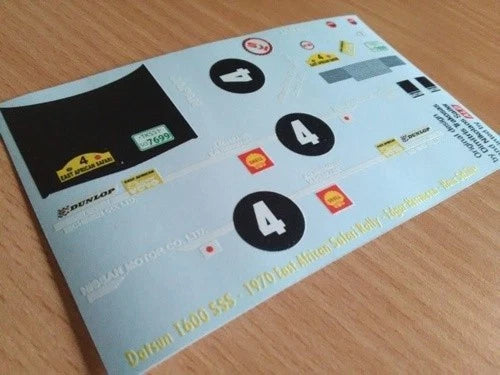 1970 EAST AFRICAN SAFARI #4 DATSUN 1600SSS EDGAR HERRMANN/HANS SCHÜLLER 1:43 DECALS