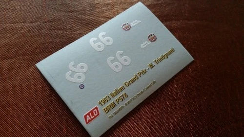 1963 ITALIAN GP #66 BRM P578 MAURICE TRINTIGNANT 1:43 DECALS