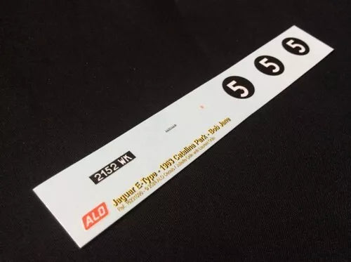 1963 CATALINA PARK #5 JAGUAR E-TYPE BOB JANE 1:43 DECALS