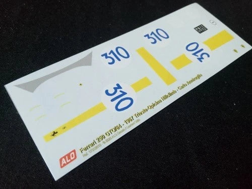 1967 TRIESTE-OPICINA HILLCLIMB #310 FERRARI 250 GTO/64 CARLO ARMIRAGLIO 1:43, 1:32, 1:24, 1:18 DECALS