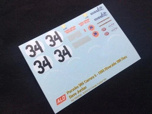 1966 RIVERSIDE 300 KMS #34 PORSCHE 906 DAVE JORDAN 1:43, 1:24 DECALS