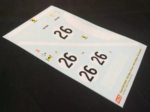 1964 REIMS 12 HOURS #26 FERRARI 250 GTO/64 PEDRO RODRIGUEZ/NINO VACCARELLA 1:43, 1:18 DECALS