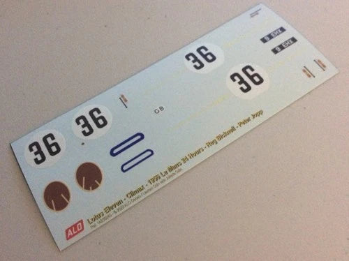1956 LE MANS 24 HOURS #36 LOTUS XI REG BICKNELL/PETER JOPP 1:43 DECALS