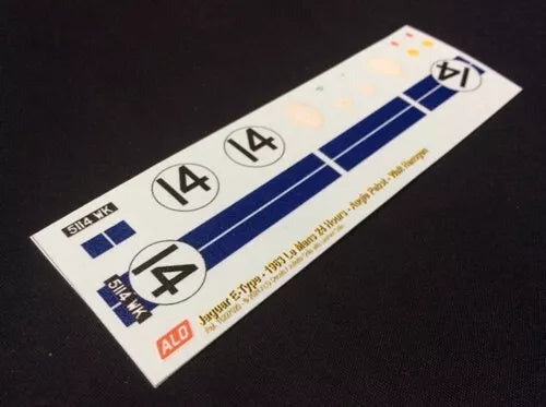 1963 LE MANS 24 HOURS #14 JAGUAR E-TYPE AUGIE PABST/WALT HANSGEN 1:43 DECALS