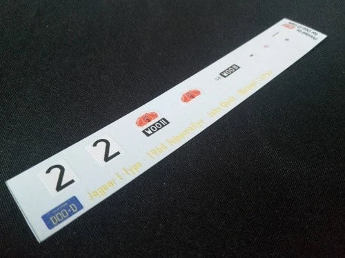 1964 TULPENRALLYE #2 JAGUAR E-TYPE JOHN QUICK/MICHAEL COTTON 1:43 DECALS