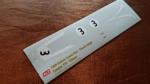 1960 BRITISH GP #3 COOPER T51 CHUCK DAIGH 1:43 DECALS