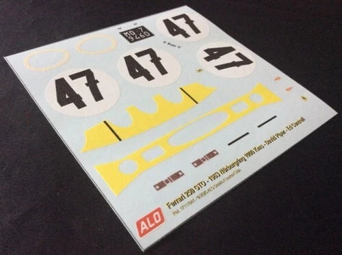 1963 NÜRBURGRING 1000 KMS #47 FERRARI 250 GTO DAVID PIPER/ED CANTRELL 1:18 DECALS