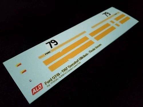 1967 GOESDORF HILLCLIMB #79 FORD GT40 FIRMIN DAUWE 1:43 DECALS
