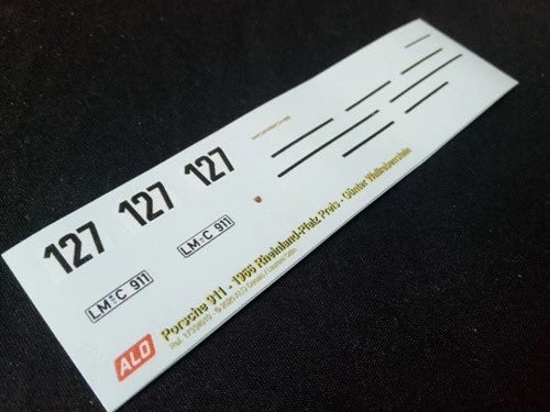 1966 RHEINLAND-PFALZ PREIS, NÜRBURGRING #127 PORSCHE 911 GÜNTER WALLRABENSTEIN 1:43 DECALS