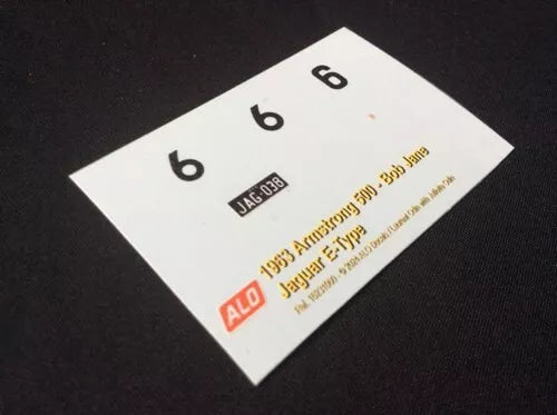 1963 ARMSTRONG 500, BATHURST #6 JAGUAR E-TYPE BOB JANE 1:43 DECALS