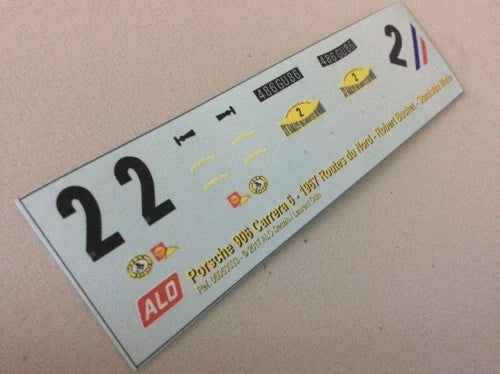 1967 ROUTES DU NORD RALLY # 2 PORSCHE 906 ROBERT BUCHET/STANISLAS MOTTE 1:43, 1:32 DECALS