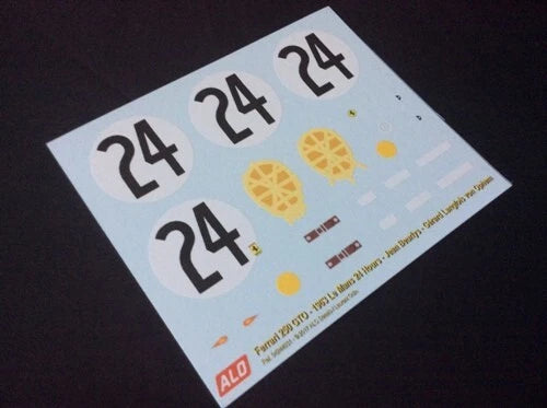 1963 LE MANS 24 HOURS #24 FERRARI 250 GTO JEAN BEURLYS/GERARD LANGLOIS VON OPHEM 1:43, 1:24, 1:18 DECALS