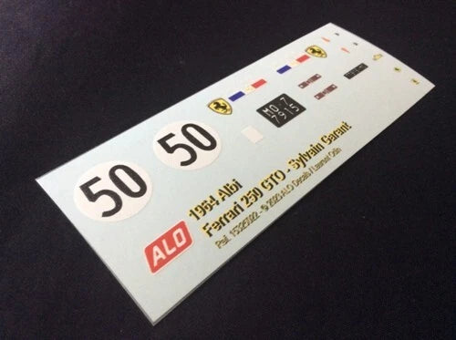 1964 ALBI #50 FERRARI 250 GTO SYLVAIN GARANT 1:24 DECALS
