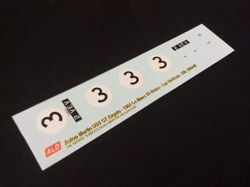 1961 LE MANS 24 HOURS #3 ASTON MARTIN DB4 GTZ LEX DAVISON/BIB STILLWELL 1:43 DECALS