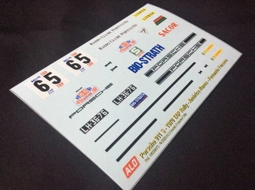 1970 TAP RALLY PORTUGAL #65 PORSCHE 911 AMERICO NUNES/FERNANDO FONSECA 1:43, 1:32 DECALS