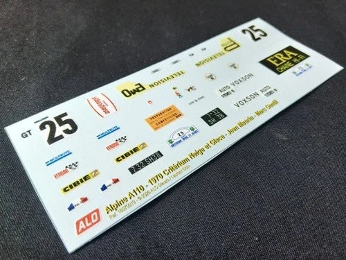 1970 NEIGE ET GLACE #25 ALPINE A110 JEAN MAURIN/MARC GENTIL 1:43 DECALS