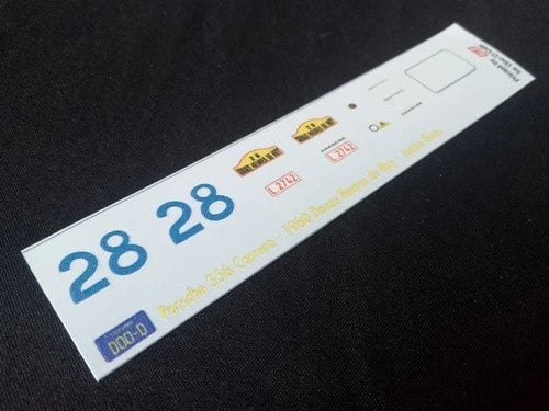 1960 HUY 12 HOURS #28 PORSCHE 356 JUSTIN GIETS 1:43 DECALS