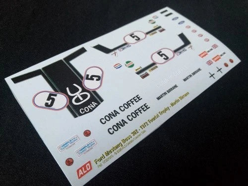 1972 TOURIST TROPHY, SILVERSTONE #5 FORD MUSTANG BOSS MARTIN BIRRANE 1:43, 1:24 DECALS