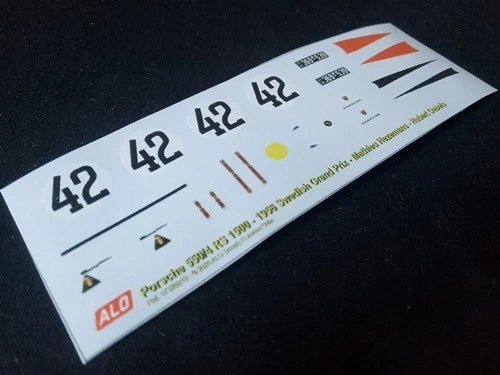 1956 SWEDISH GP #42 PORSCHE 550 MATHIEU HEZEMANS/HUBERT OEBELS 1:43 DECALS